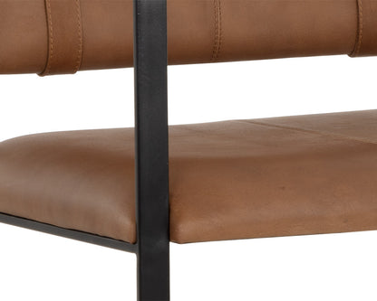 NAHLA GARRETT OFFICE CHAIR - COGNAC LEATHER