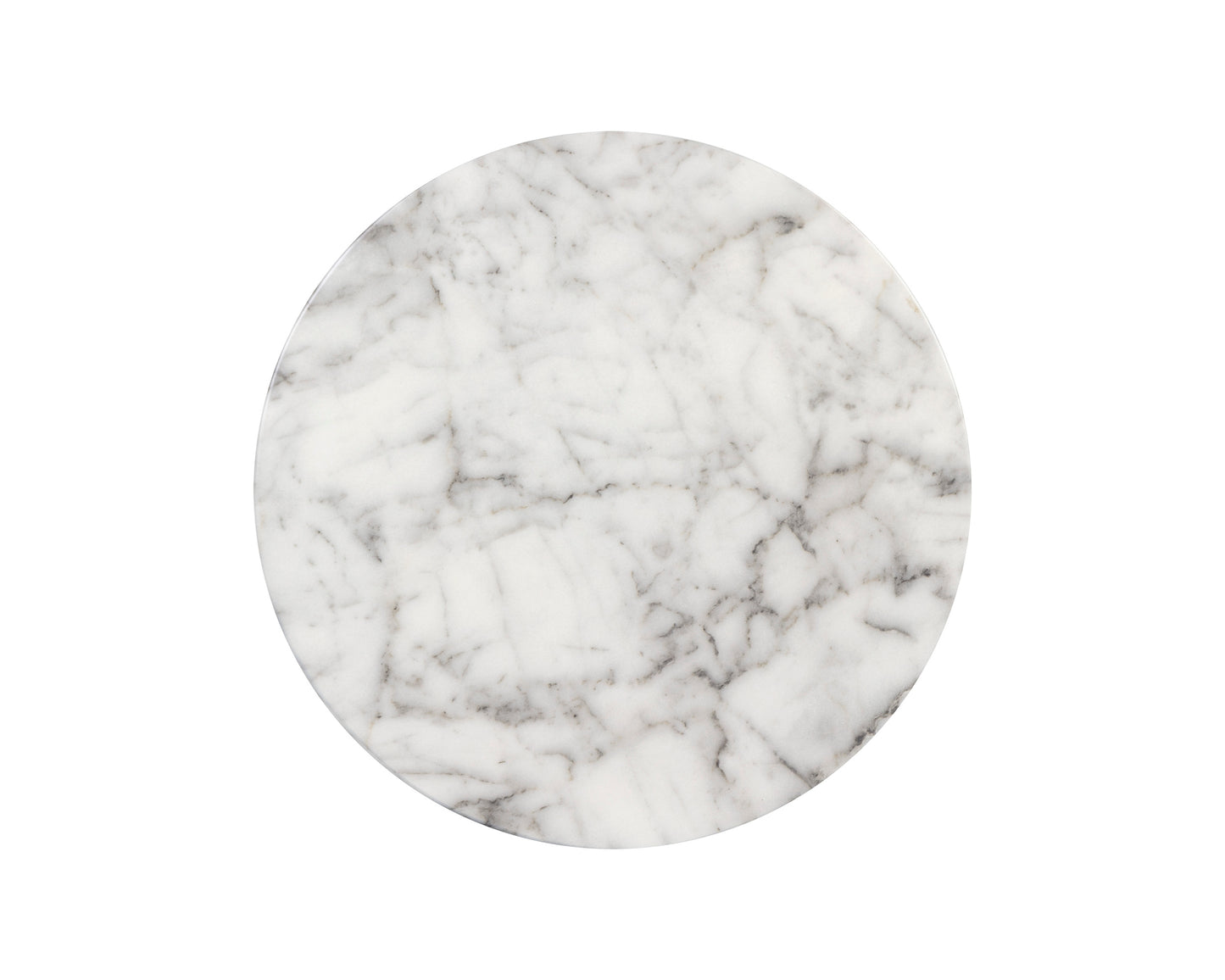 NAHLA LUCIDA END TABLE - MARBLE LOOK - WHITE