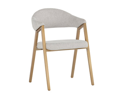 NAHLA BURGOS DINING ARMCHAIR - BELFAST HEATHER GREY