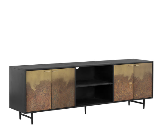 NAHLA AUBURN MEDIA CONSOLE AND CABINET