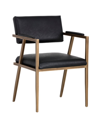 NAHLA VENTOUZ DINING ARMCHAIR - VINTAGE BLACK