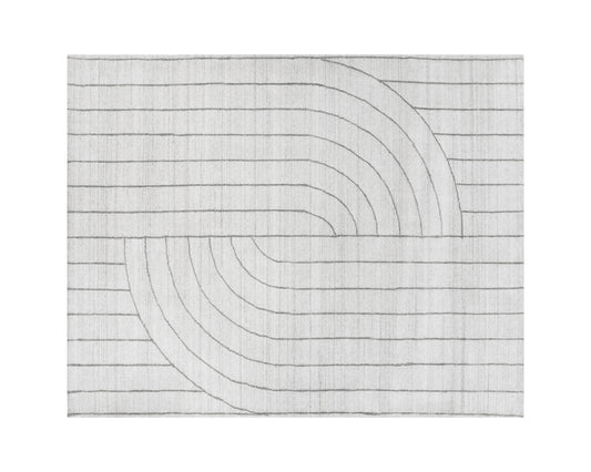 NAHLA FEZ HAND-LOOMED RUG - IVORY / GREY - 8' X 10'