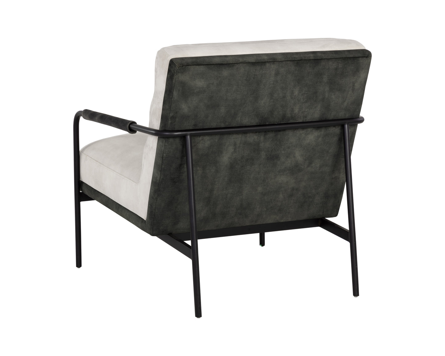 NAHLA TRISTEN LOUNGE CHAIR - NONO CREAM / NONO DARK GREEN