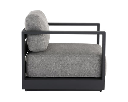 NAHLA TAVIRA ARMCHAIR - CHARCOAL - LANIKAI SALT AND PEPPER