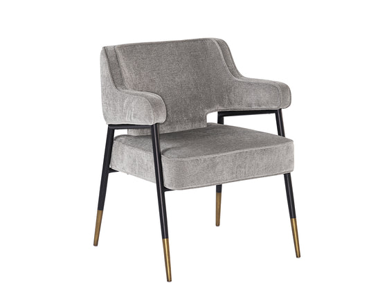 NAHLA DEROME DINING ARMCHAIR - POLO CLUB STONE