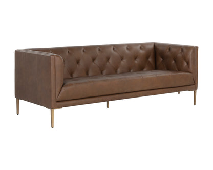 NAHLA WESTIN SOFA - VINTAGE CARAMEL LEATHER