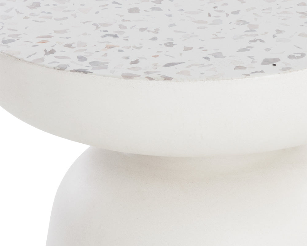 NAHLA LUCIDA END TABLE - TERRAZZO