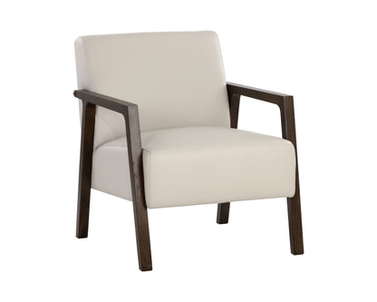 NAHLA NEYMAR LOUNGE CHAIR - LINEA LIGHT GREY LEATHER