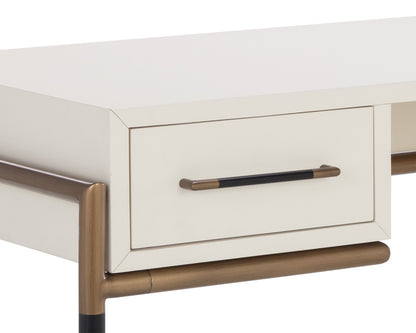 NAHLA WELDRICK DESK - OYSTER