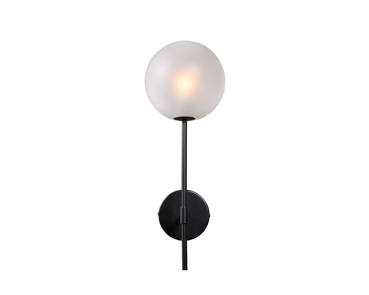 NAHLA IZORA SCONCE - BLACK - FROSTED