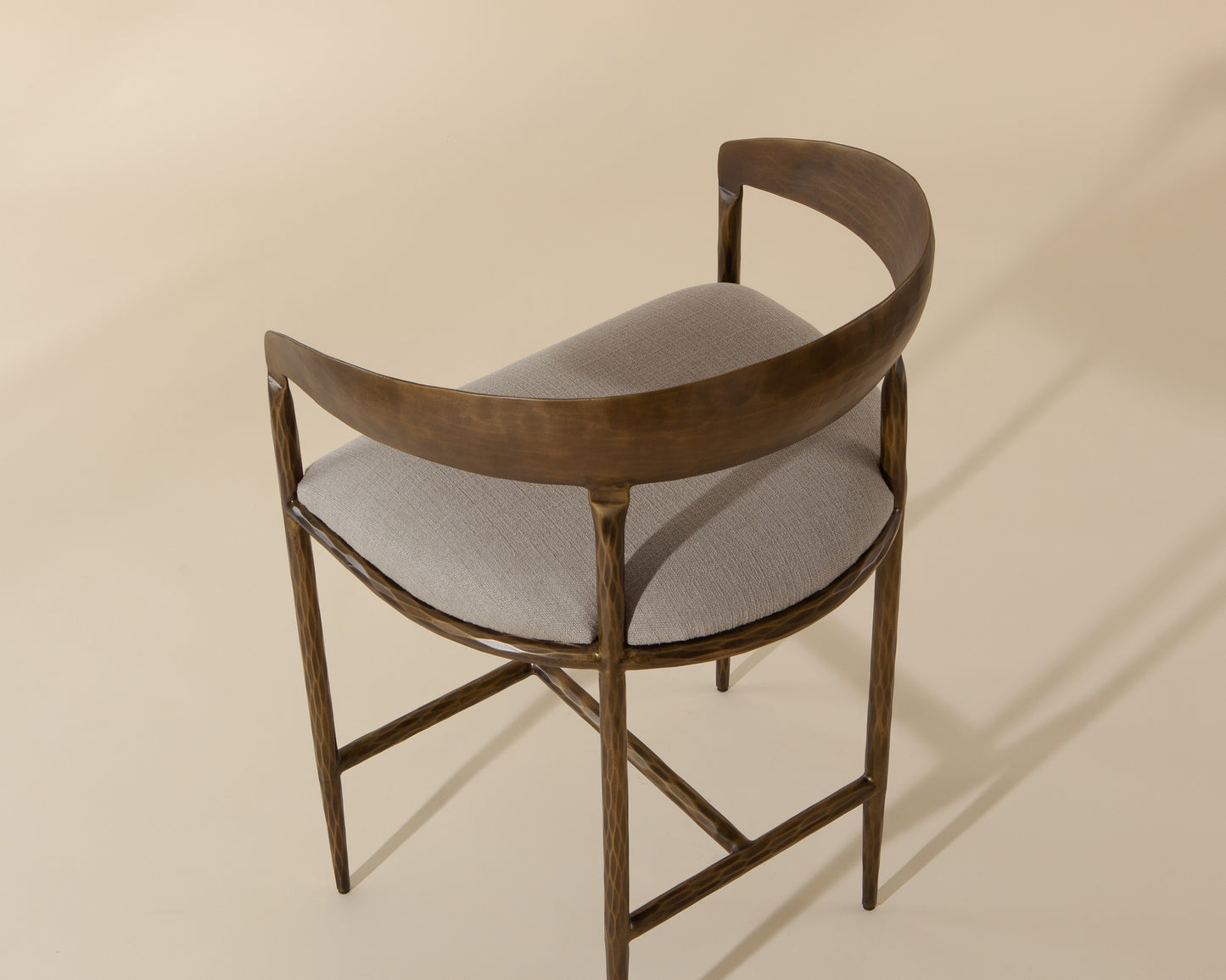 NAHLA ZANATTA COUNTER STOOL - ZENITH TAUPE GREY