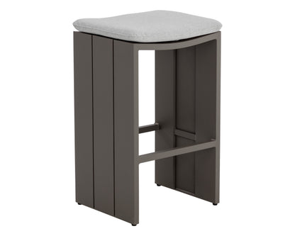 NAHLA VERIN BARSTOOL - WARM GREY - GRACEBAY LIGHT GREY