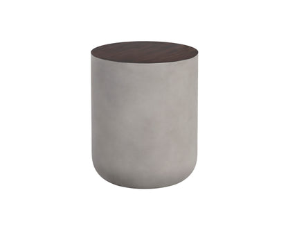 NAHLA DIAZ END TABLE - GREY - WOOD GRAIN BROWN