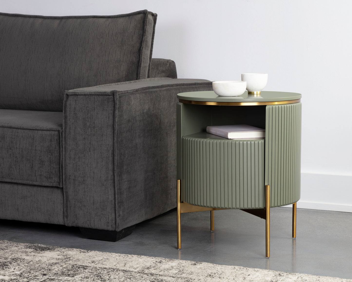 NAHLA PALOMA END TABLE - SAGE GREEN