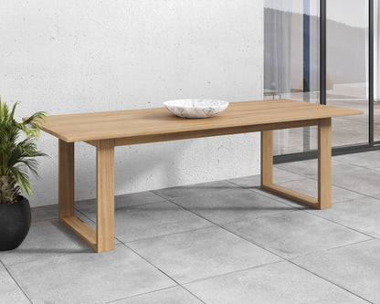 NAHLA TROPEA DINING TABLE - NATURAL - 94"