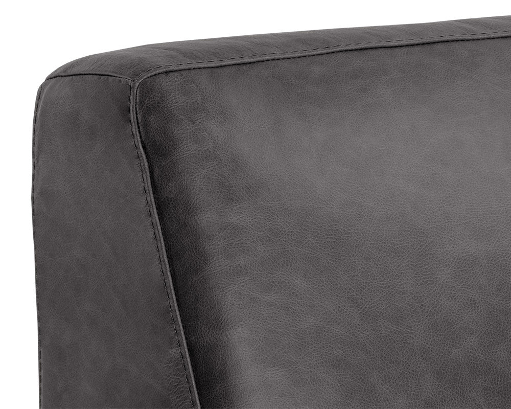 NAHLA WATSON MODULAR - ARMLESS CHAIR - MARSEILLE BLACK LEATHER