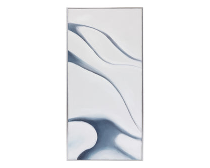 NAHLA MEDITATION (SET OF 3) - 30" X 60" - SILVER FLOATER FRAME