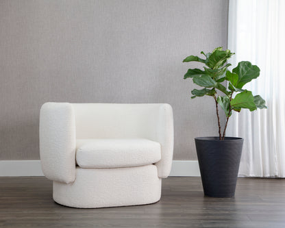 NAHLA VALENCE ARMCHAIR - MAYA WHITE