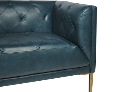 NAHLA WESTIN SOFA - VINTAGE PEACOCK LEATHER