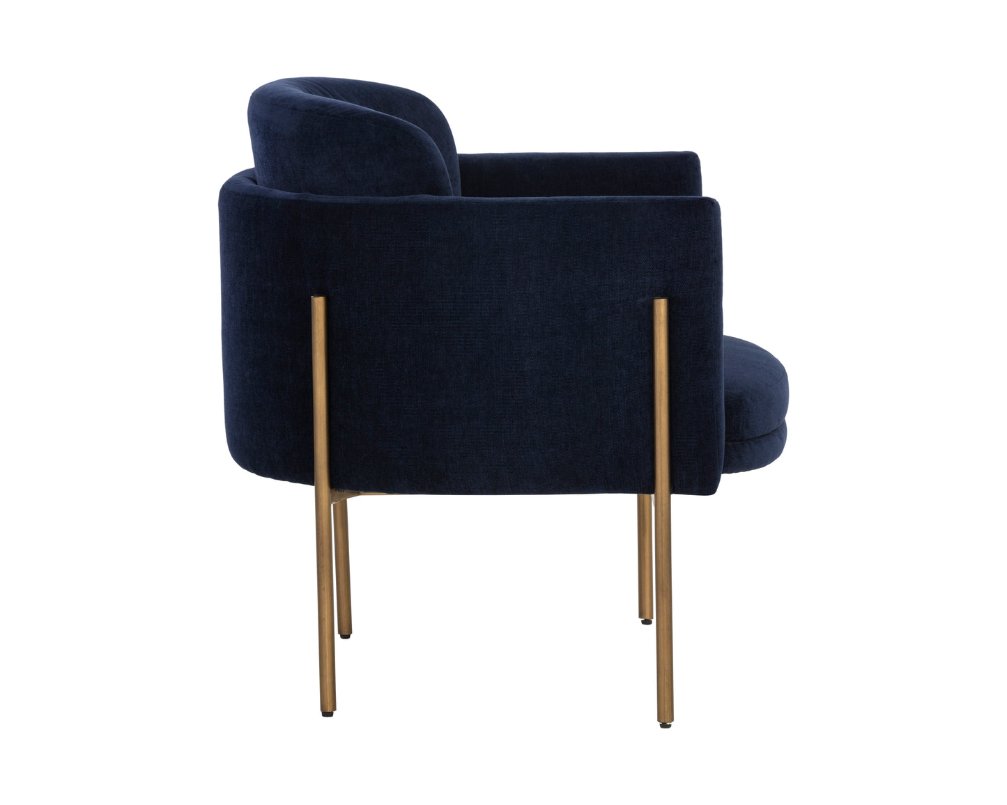 NAHLA RICHIE LOUNGE CHAIR - ANTIQUE BRASS - DANNY NAVY