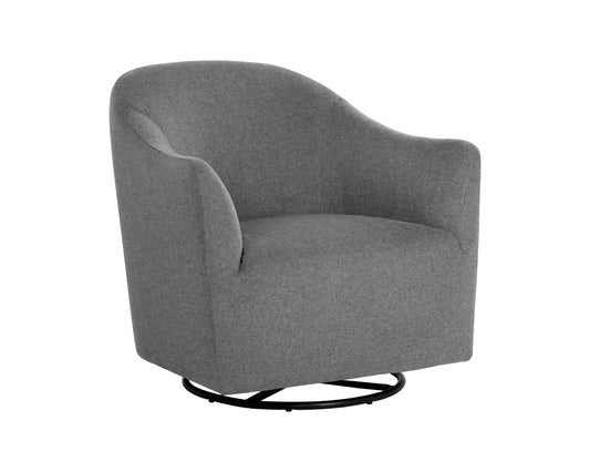 NAHLA SILVANA GLIDER LOUNGE CHAIR - BELFAST KOALA GREY