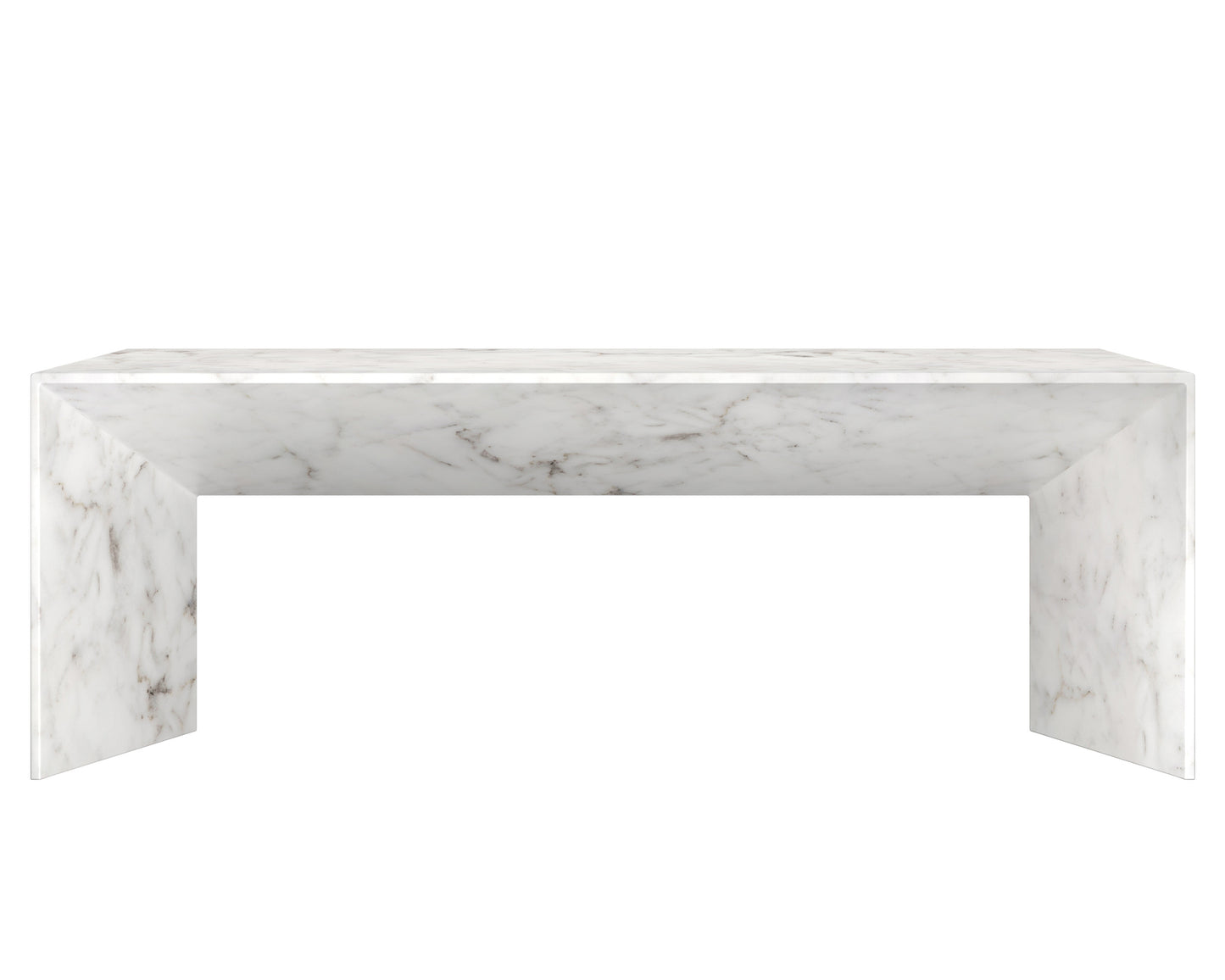 NAHLA NOMAD COFFEE TABLE - MARBLE LOOK - WHITE