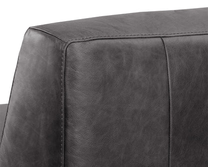 NAHLA WATSON MODULAR - ARMLESS CHAIR - MARSEILLE BLACK LEATHER