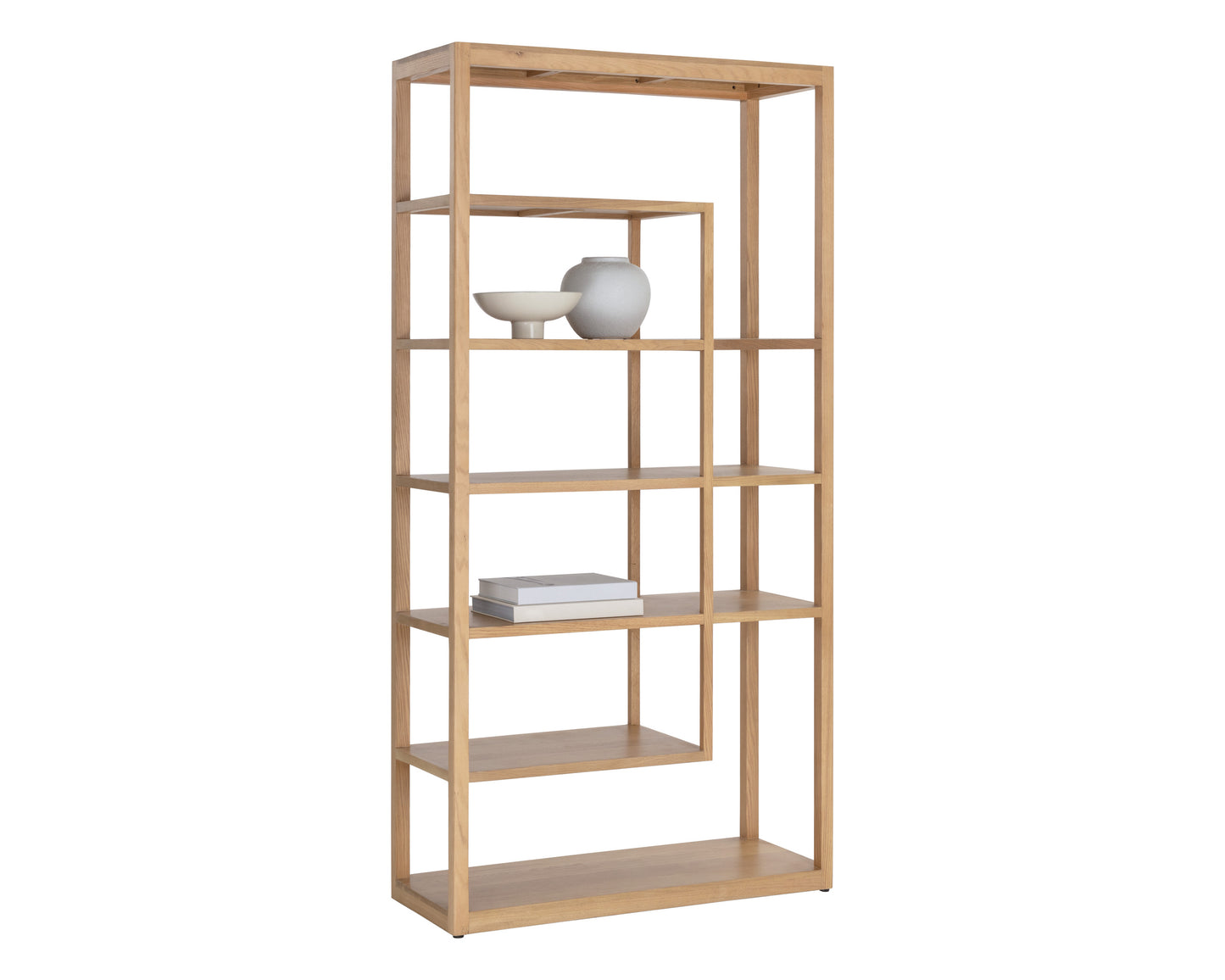 NAHLA KENZIE BOOKCASE - RUSTIC OAK