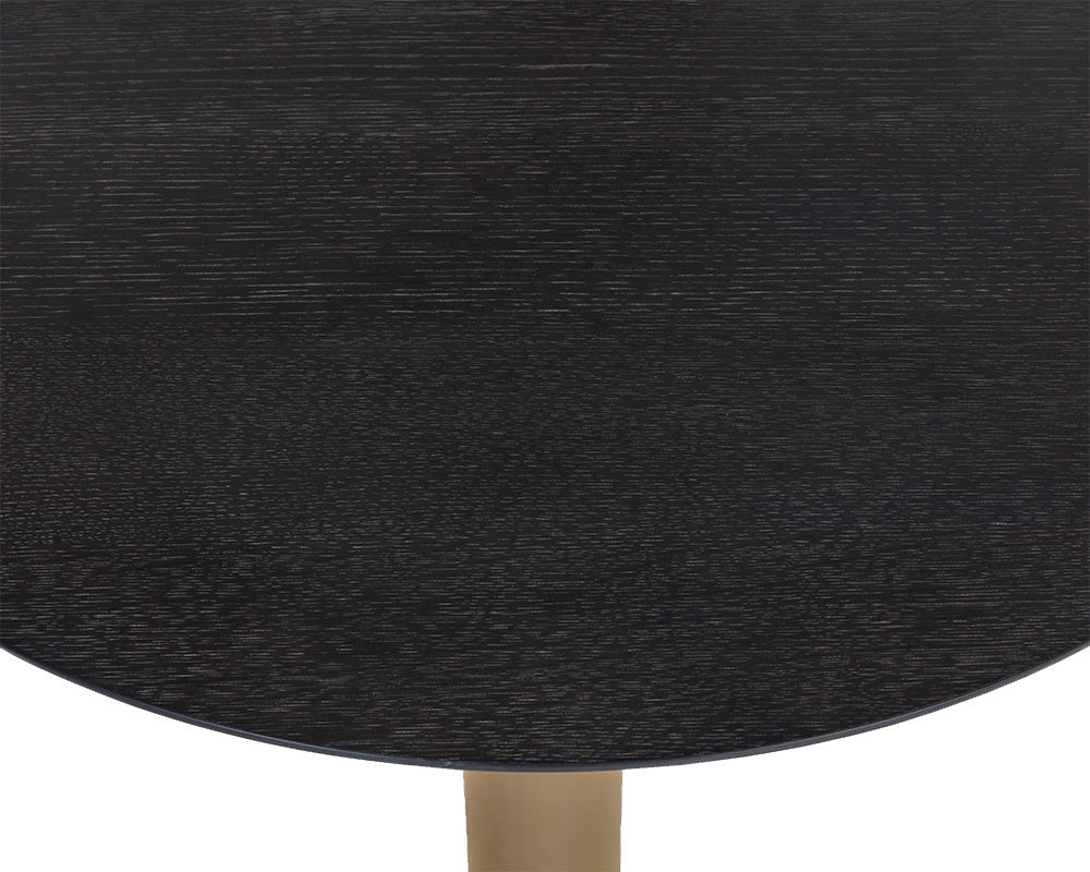 NAHLA MONACO BAR TABLE - GOLD - GREY MARBLE / CHARCOAL GREY