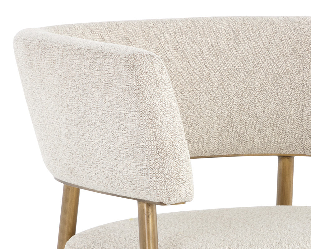 NAHLA MAESTRO LOUNGE CHAIR - DOVE CREAM