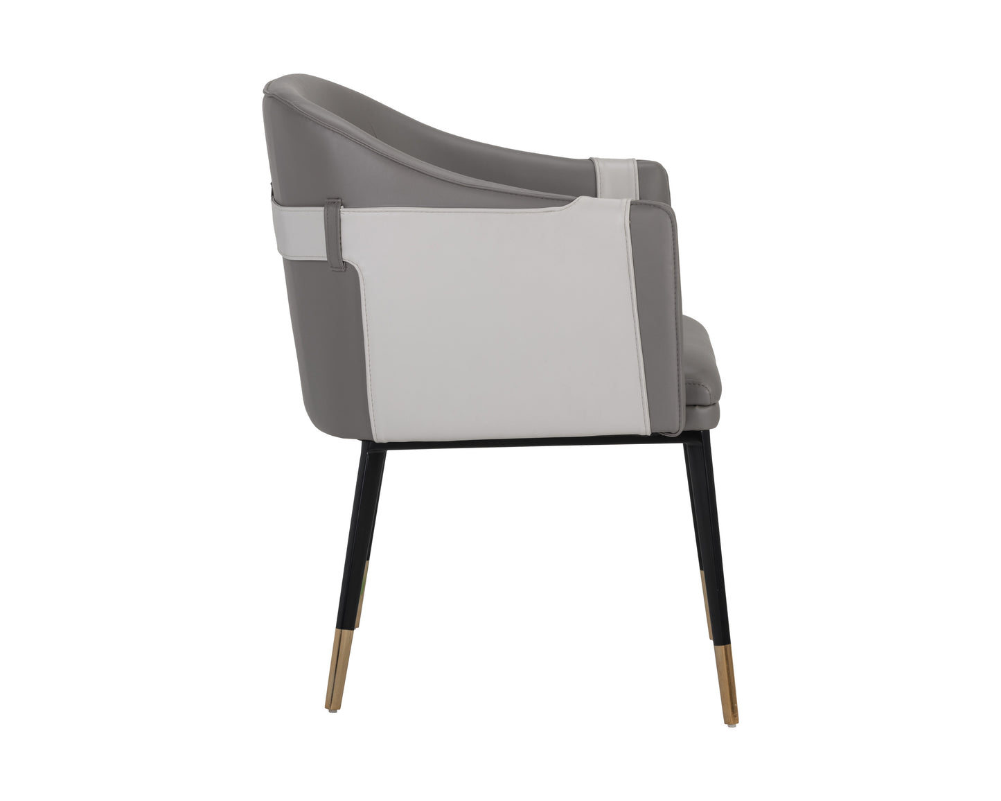 NAHLA CARTER DINING ARMCHAIR - NAPA TAUPE / NAPA STONE