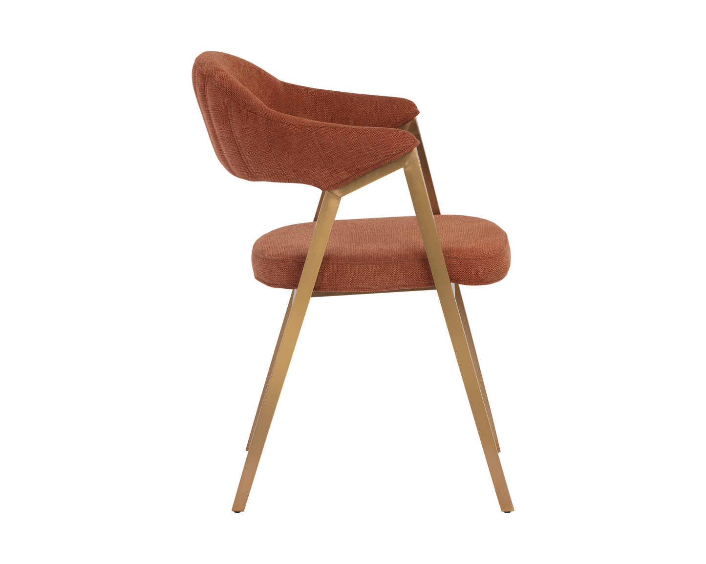 NAHLA BURGOS DINING ARMCHAIR - BELFAST RUST