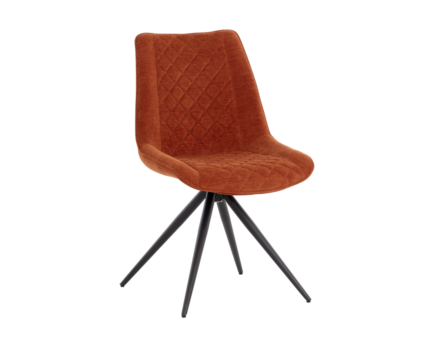 NAHLA FREYA SWIVEL DINING CHAIR - DANNY RUST