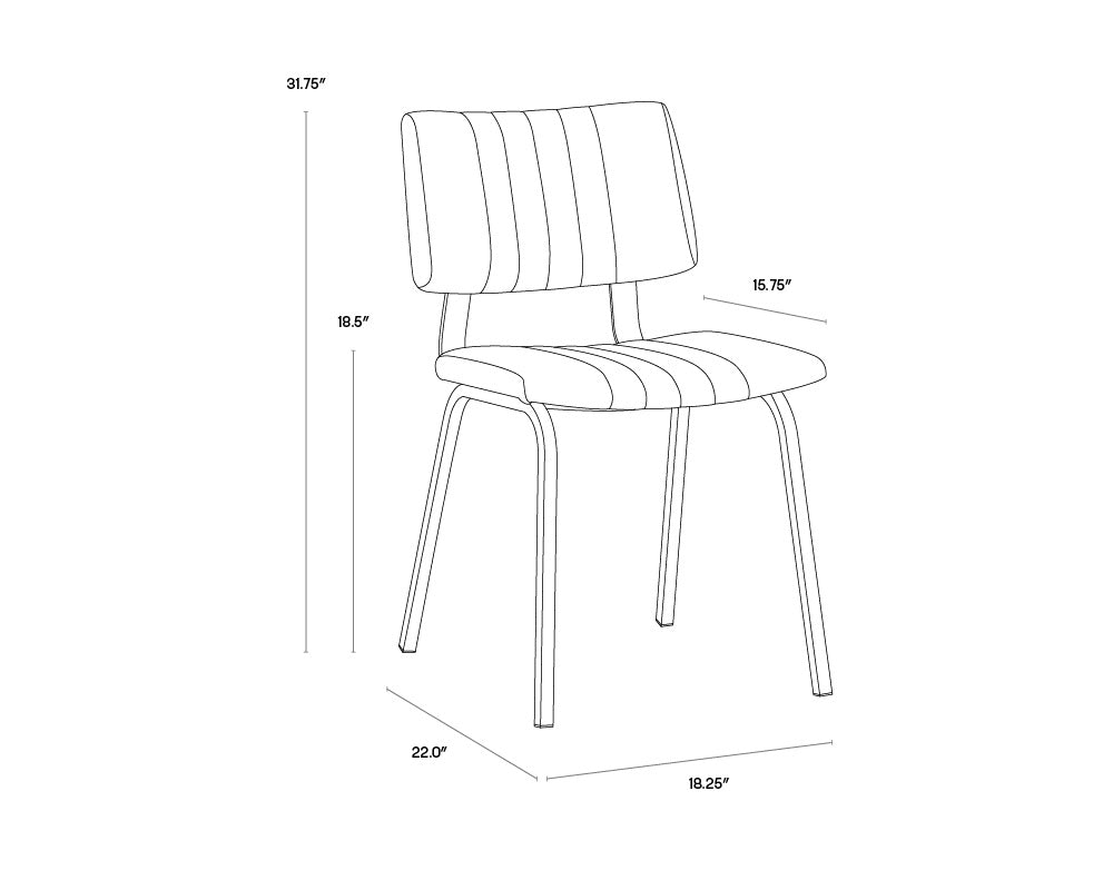 NAHLA BERKLEY DINING CHAIR - BRAVO ADMIRAL