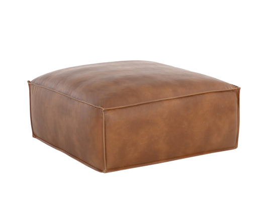 NAHLA LIRON OTTOMAN - TOBACCO TAN