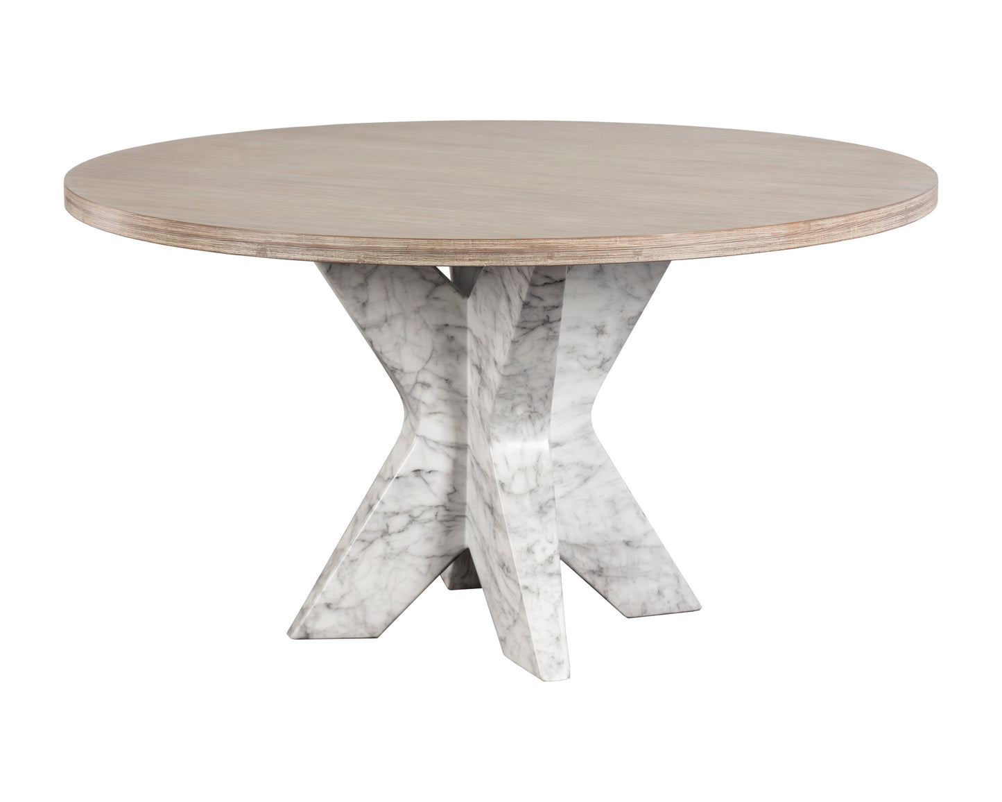 NAHLA CYPHER DINING TABLE TOP - WOOD - WHITE CERUSE - 55"