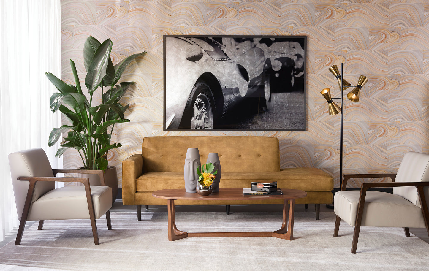 NAHLA PALMYRA SOFA - NONO TAPENADE GOLD