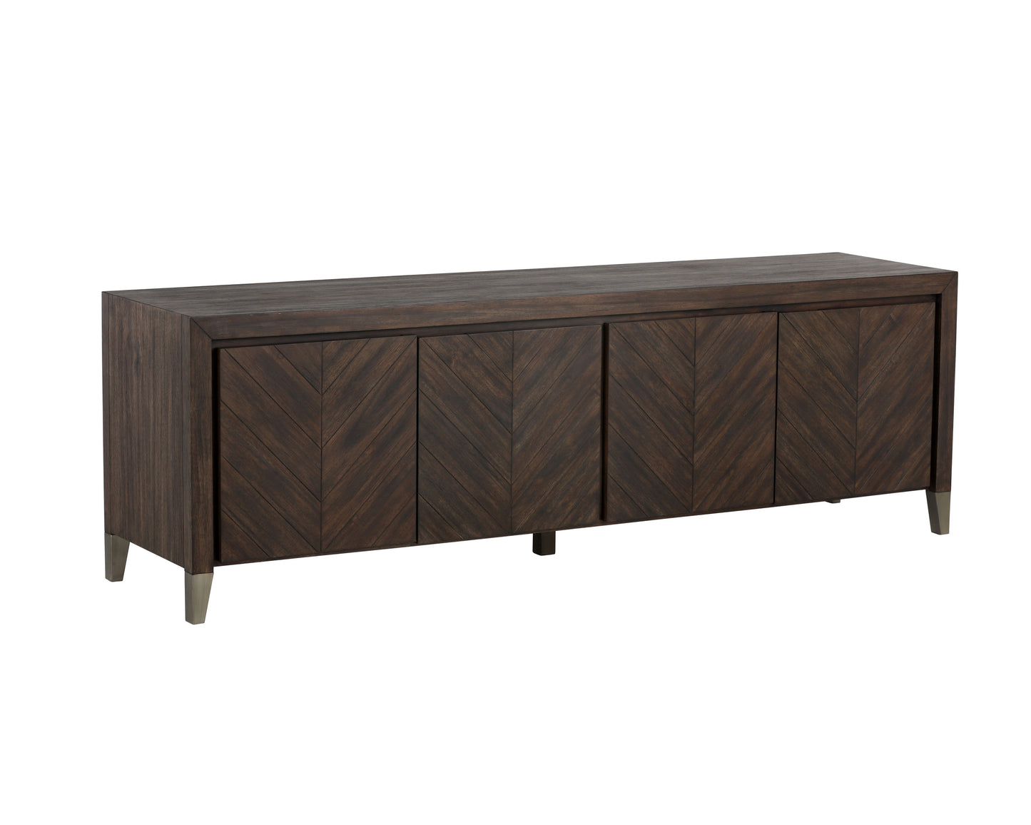 NAHLA GREYSON MEDIA CONSOLE AND CABINET - SMOKE ACACIA