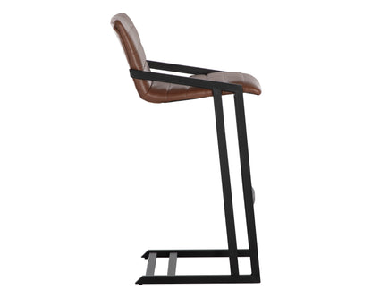 NAHLA WEBBER BARSTOOL - BRAVO COGNAC