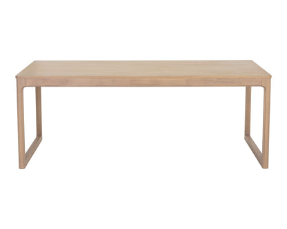 NAHLA RIVERO DINING TABLE - LIGHT WASH - 80"