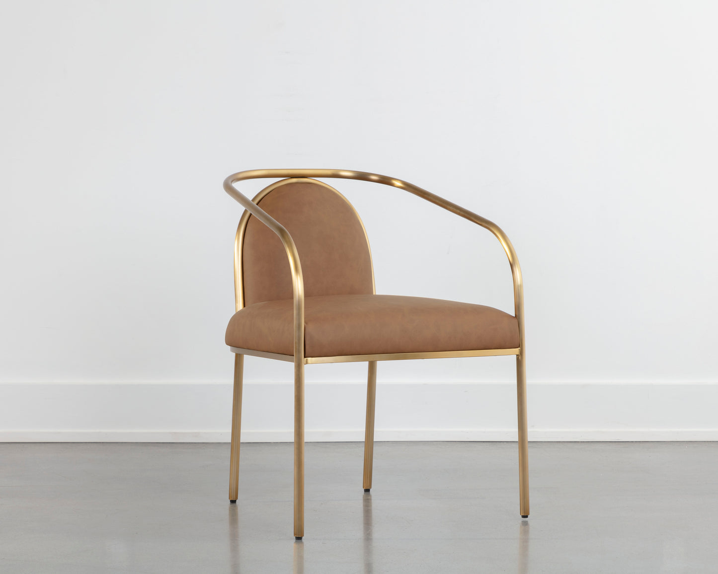 NAHLA CICERO DINING ARMCHAIR - MILLIKEN COGNAC