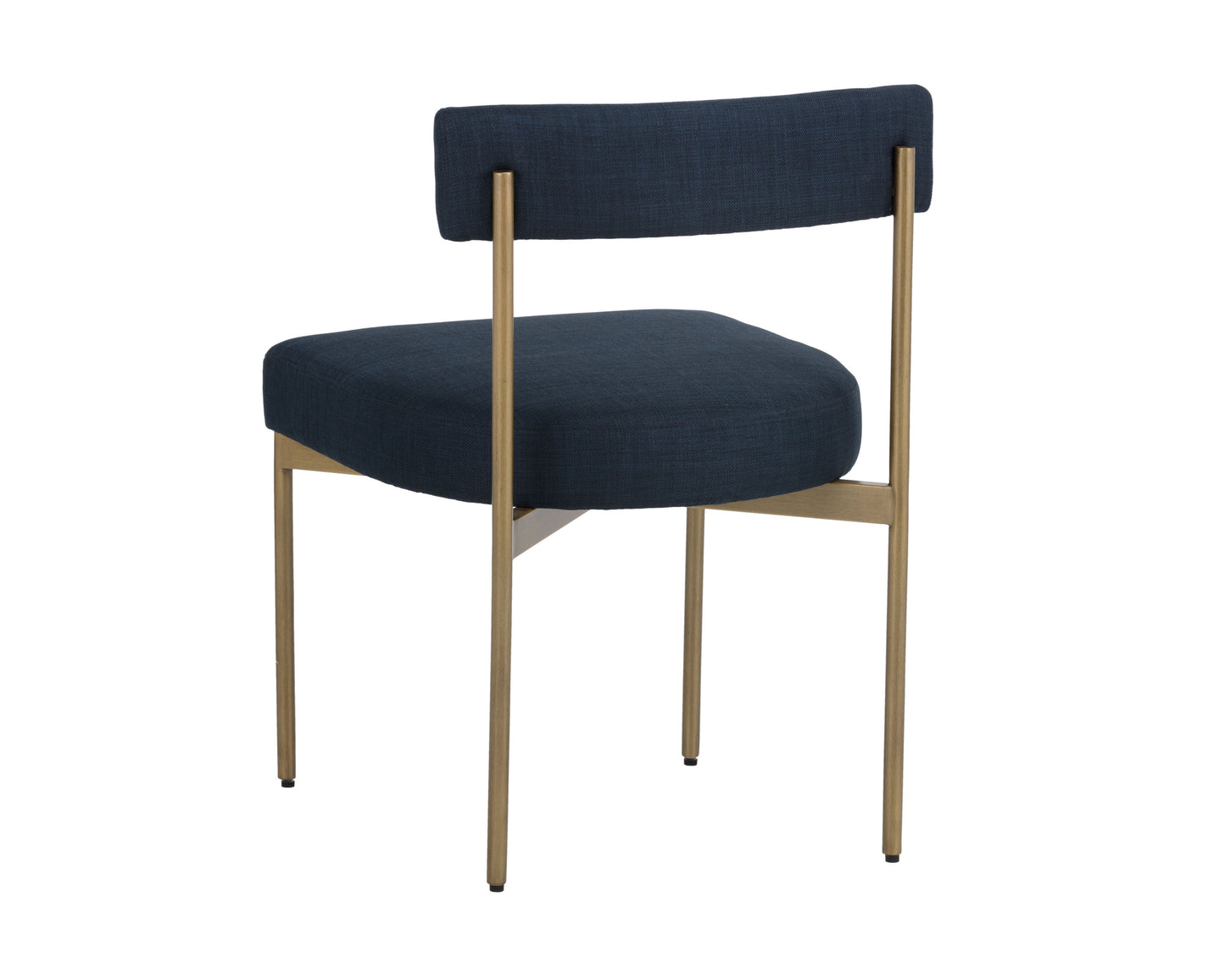 NAHLA SENECA DINING CHAIR - ANTIQUE BRASS - ARENA NAVY