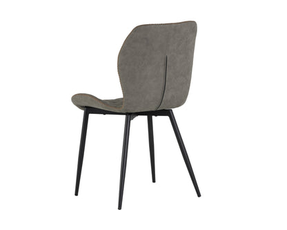 NAHLA LYLA DINING CHAIR - BLACK - ANTIQUE GREY