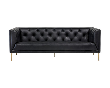 NAHLA WESTIN SOFA - VINTAGE BLACK NIGHT LEATHER