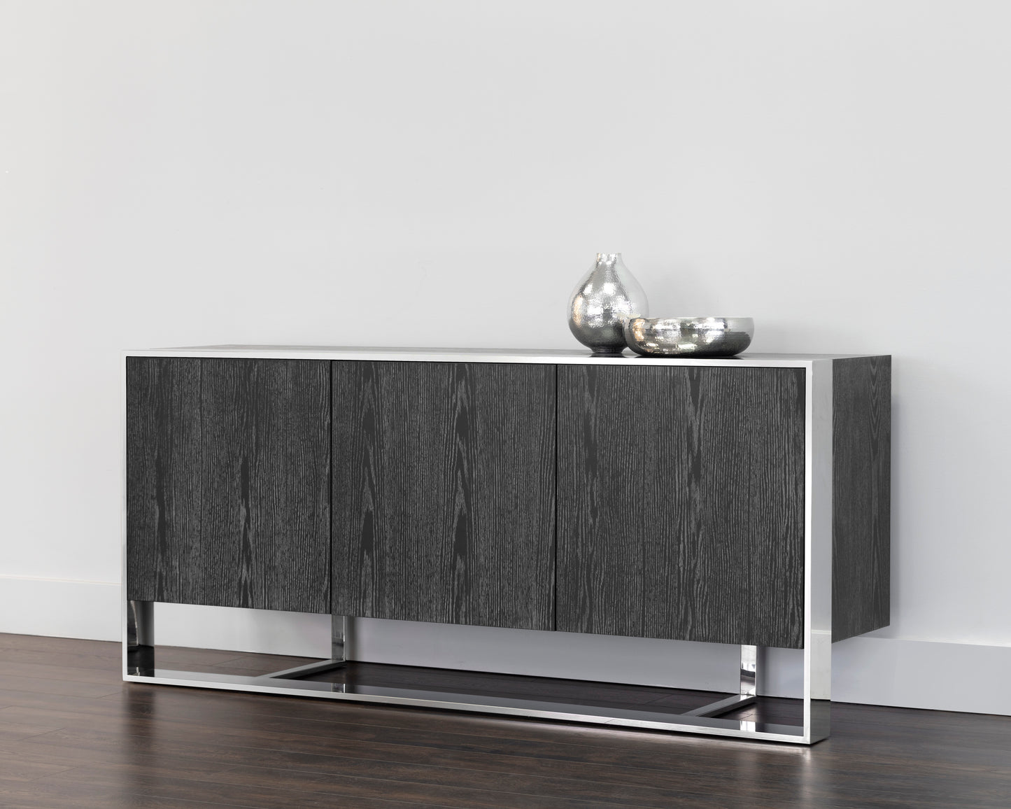 NAHLA DALTON SIDEBOARD - STAINLESS STEEL - GREY