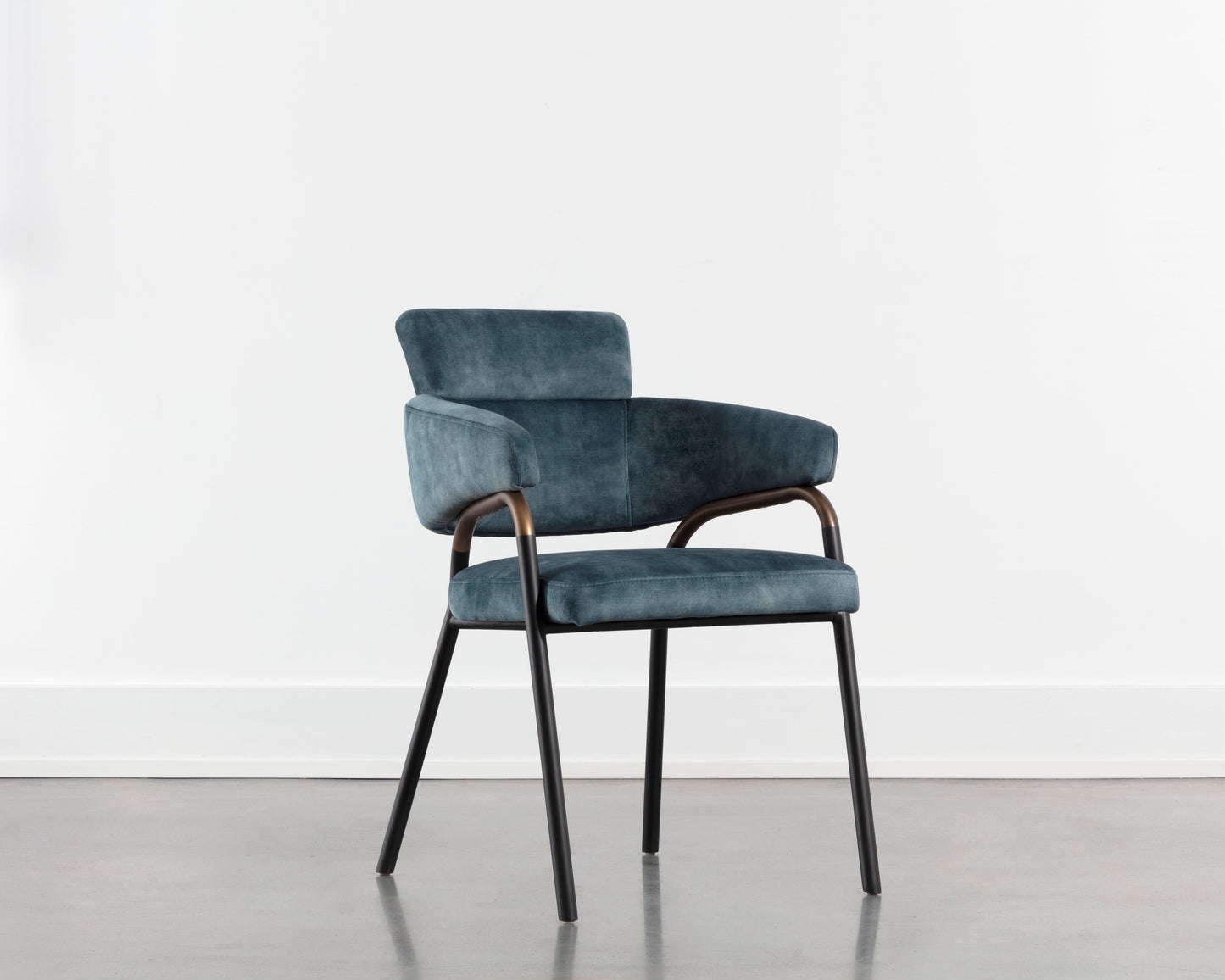 NAHLA SHARQUI DINING ARMCHAIR - NONO PETROL