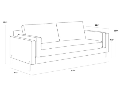 NAHLA LONSDALE SOFA - BRODERICK CHARCOAL