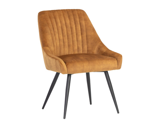 NAHLA CHARDON DINING CHAIR - NONO TAPENADE GOLD