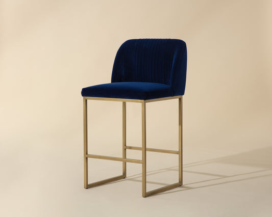 NAHLA NEVIN COUNTER STOOL - SAPPHIRE BLUE