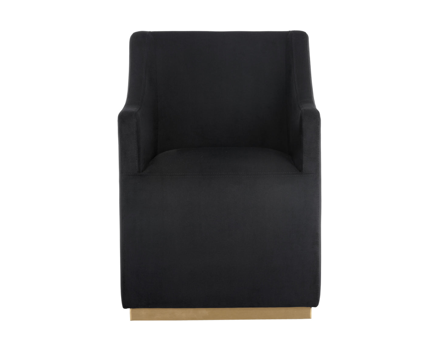 NAHLA ZANE WHEELED DINING ARMCHAIR - ABBINGTON BLACK